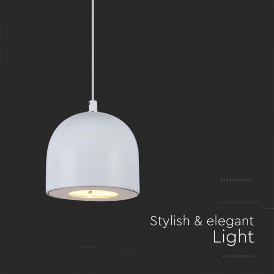 Pendul LED 8.5W 100mm corp alb lumina calda IP20