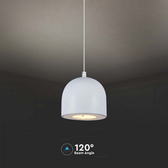 Pendul LED 8.5W 100mm corp alb lumina calda IP20