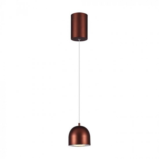 Pendul LED 8.5W 100mm corp maro lumina calda IP20