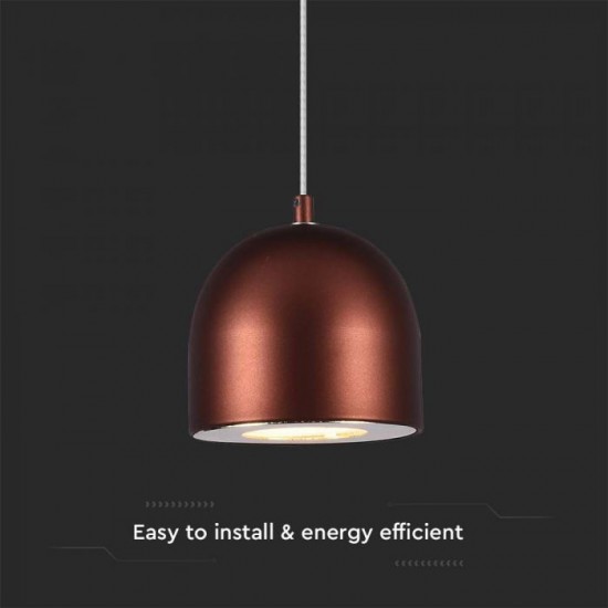 Pendul LED 8.5W 100mm corp maro lumina calda IP20
