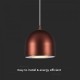 Pendul LED 8.5W 100mm corp maro lumina calda IP20