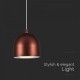 Pendul LED 8.5W 100mm corp maro lumina calda IP20