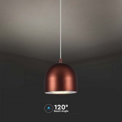 Pendul LED 8.5W 100mm corp maro lumina calda IP20