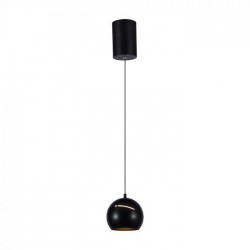 Pendul LED 8.5W 120mm corp negru lumina calda IP20