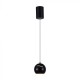Pendul LED 8.5W 120mm corp negru lumina calda IP20