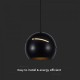 Pendul LED 8.5W 120mm corp negru lumina calda IP20