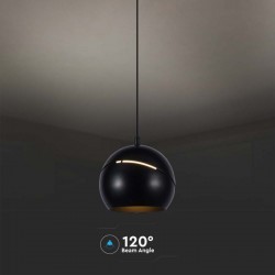 Pendul LED 8.5W 120mm corp negru lumina calda IP20