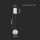 Pendul LED 8.5W 120mm corp alb lumina calda IP20