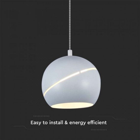 Pendul LED 8.5W 120mm corp alb lumina calda IP20