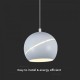 Pendul LED 8.5W 120mm corp alb lumina calda IP20