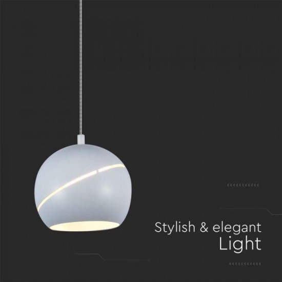 Pendul LED 8.5W 120mm corp alb lumina calda IP20