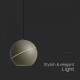 Pendul LED 8.5W 120mm culoare champagne lumina calda IP20
