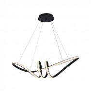 Suspensie led de interior 24W designer 720mm lumina calda si finisaj negru IP20