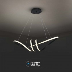Suspensie led de interior 24W designer 720mm lumina calda si finisaj negru IP20