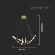 Suspensie led de interior 24W designer 720mm lumina calda si finisaj auriu IP20