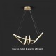 Suspensie led de interior 24W designer 720mm lumina calda si finisaj auriu IP20