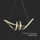 Suspensie led de interior 24W designer 720mm lumina calda si finisaj auriu IP20