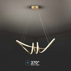 Suspensie led de interior 24W designer 720mm lumina calda si finisaj auriu IP20