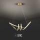 Suspensie led de interior 24W designer 720mm lumina calda si finisaj auriu IP20