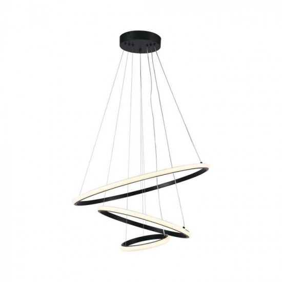 Suspensie led de interior 32W designer 600mm lumina calda si finisaj negru IP20