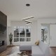 Suspensie led de interior 32W designer 600mm lumina calda si finisaj negru IP20