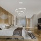 Suspensie led de interior 32W designer 600mm lumina calda si finisaj alb IP20