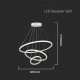 Suspensie led de interior 32W designer 600mm lumina calda si finisaj alb IP20