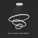 Suspensie led de interior 32W designer 600mm lumina calda si finisaj alb IP20
