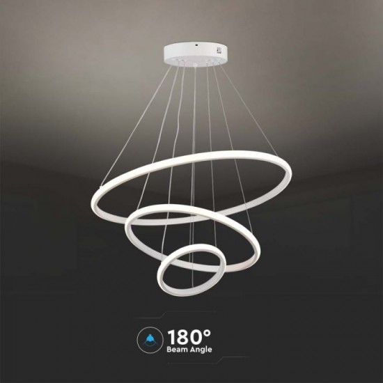 Suspensie led de interior 32W designer 600mm lumina calda si finisaj alb IP20