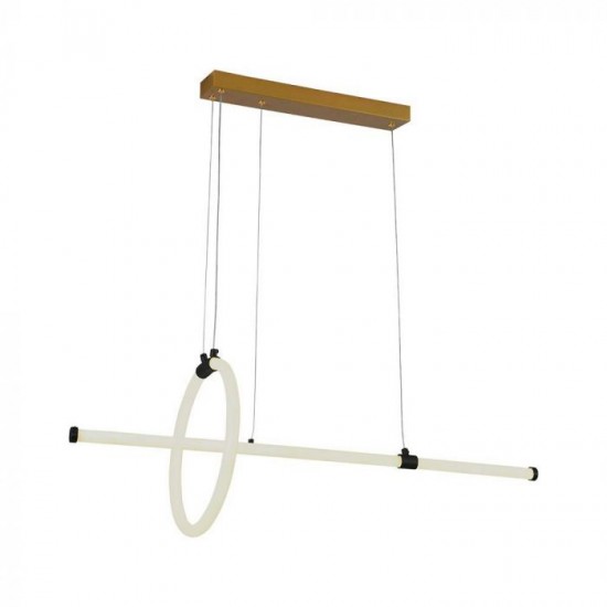 Suspensie led de interior 16W designer 860mm lumina calda si finisaj negru IP20