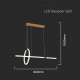 Suspensie led de interior 16W designer 860mm lumina calda si finisaj negru IP20
