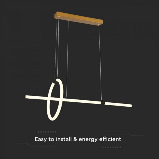 Suspensie led de interior 16W designer 860mm lumina calda si finisaj negru IP20