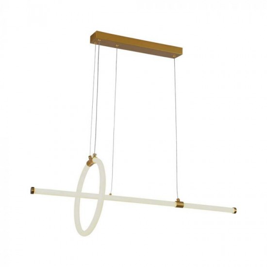 Suspensie led de interior 16W designer 860mm lumina calda si finisaj auriu IP20