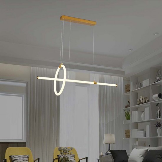 Suspensie led de interior 16W designer 860mm lumina calda si finisaj auriu IP20