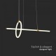 Suspensie led de interior 16W designer 860mm lumina calda si finisaj auriu IP20