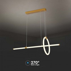Suspensie led de interior 16W designer 860mm lumina calda si finisaj auriu IP20