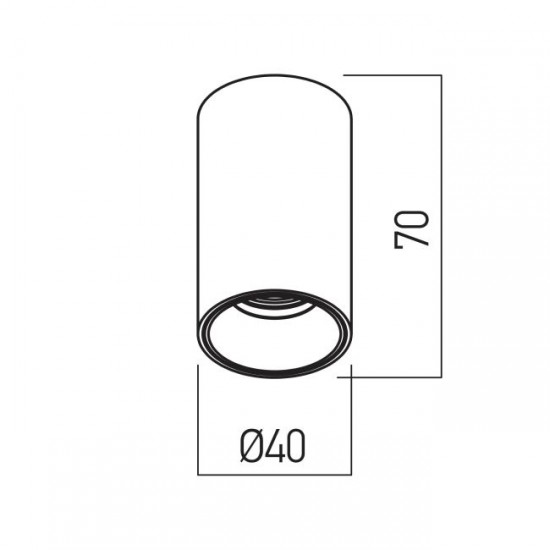 Plafoniera LED 5W rotunda XPONY corp alb UGR<16 CRI92 lumina calda IP40