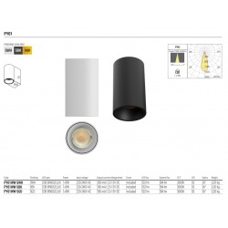 Plafoniera LED 5W rotunda XPONY corp alb UGR<16 CRI92 lumina calda IP40