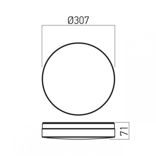 Plafoniera LED rotunda XVARIO 20W CCT rama alba IP44