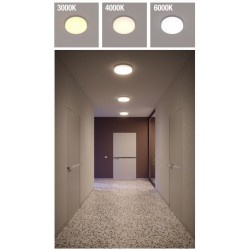 Plafoniera LED rotunda XVARIO 20W CCT rama alba IP44