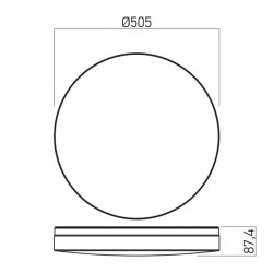 Plafoniera LED rotunda XVARIO 40W CCT rama alba IP44