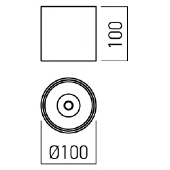 Plafoniera LED rotunda 18W XCORE Corp Alb Alb Neutru UGR<10