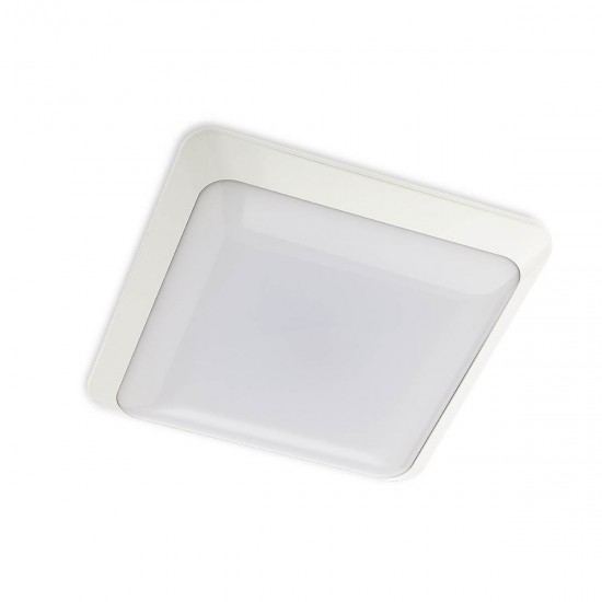 Plafoniera LED etansa cu senzor si kit de emergenta 20W patrata 300mm XEDGE Alb Neutru