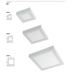 Plafoniera LED 15W XFORM patrata 168mm IP40