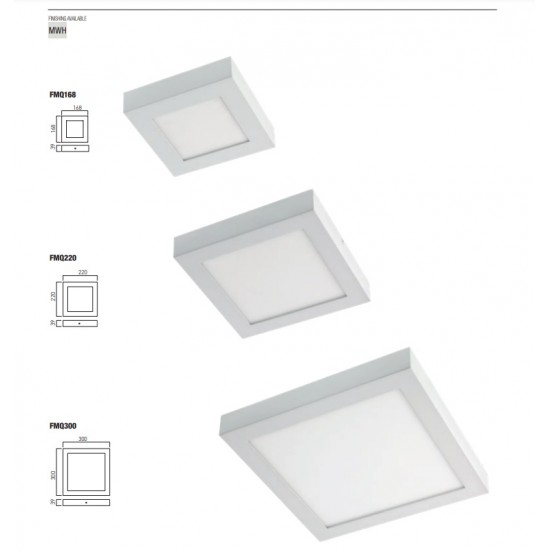 Plafoniera LED 22W XFORM patrata 220mm IP40