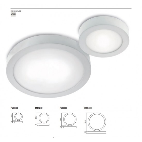 Plafoniera LED 11W XFORM rotunda 180mm IP40