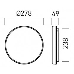 Plafoniera LED etansa cu kit de emergenta 18W rotunda 278mm XPLANNER 3 in 1