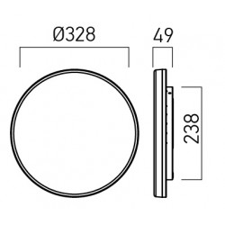 Plafoniera LED etansa 24W rotunda 328mm XPLANNER 3 in 1 cu senzor