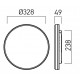Plafoniera LED etansa 24W rotunda 328mm XPLANNER 3 in 1 cu senzor