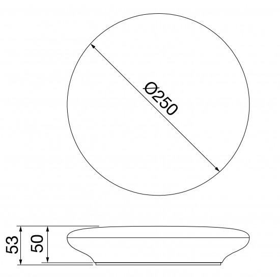 Plafoniera LED 12W cu senzor de miscare rotunda 250mm GEWISS ELIA CL Alb Neutru